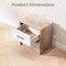 Costway Modern Nightstand Bedside Table with Drawer Open Storage Shelf for Small Spaces Light Gray/Oak&White/Natural&White/Natural/White/Dark Gray/Brown